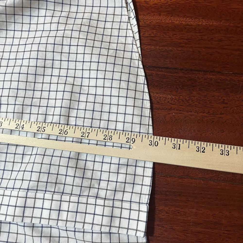 Brooks Brothers Shirt Mens 16.5 35 White Gray Check Plaid Non-Iron Stretch Reg - Picture 7 of 8